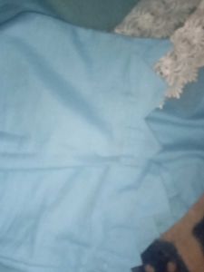 Blue Kurta Set with Lace Detail