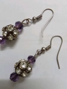 Aesthetic Ear Ring Purple Colour.
