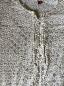 Off White Chikankari Kurta