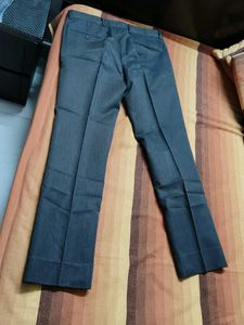 John Player Men Grey Viscose Formal Trouser