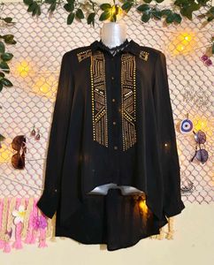 SizeM/L 🎁Buy 2 Get 1 Free 🎁 Elegant  Black Top