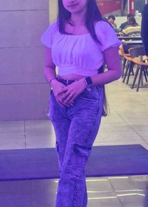White Puff Sleeve Crop Top