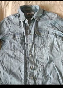 Lacoste Denim Shirt - Light Blue