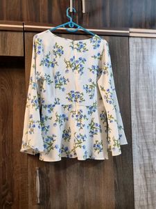 Floral Print Peplum Top