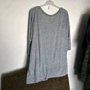Gray Long Sleeve Top