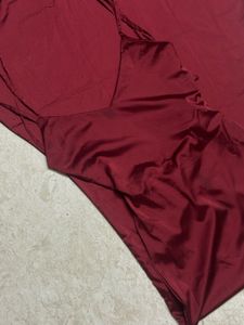 NEWME - ✨ Elegant Burgundy Satin Maxi Dress 💃🌹