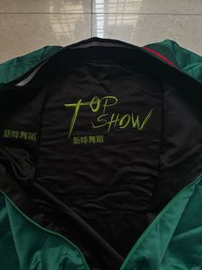 Green Satin Bomber Jacket