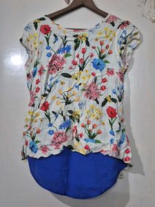 Floral Print Layered Top