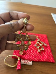 Amrapali Silver Chandelier  Earrings