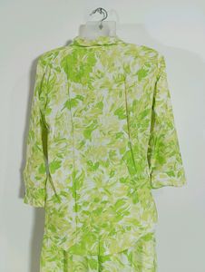 Fluorescent Green Printed Co-ords (Women)