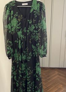Fit And Flair Midi Print Dress From Mango