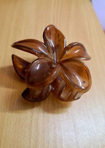 Trendy Brown Flower Hair Clip