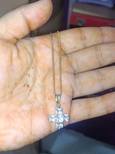 Cross Pendant Chain &amp; Gold Silver Necklace + 🆓Bie