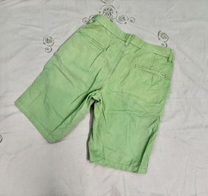 Green Women Shorts