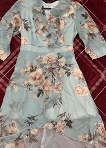 Floral Print Wrap Dress