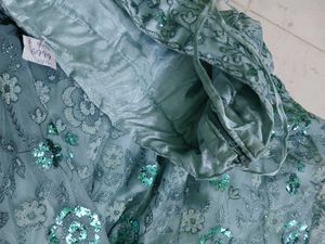 Blue Embroidered Lehenga Set