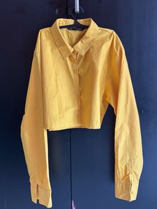 Stylish Yellow Crop Shirt