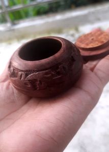 Wooden Sindoor Pot