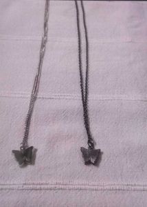 2 Butterfly Charm Necklaces