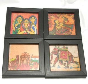 Framed Indian Art (Set of 4)