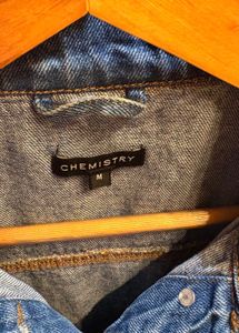 Chemistry Boho Print Painted Denim Jacket