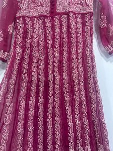Lucknowi Chikankari Anarkali Gown