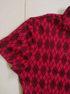 Red Argyle Dress