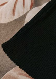 Black Ribbed Crop Top