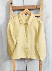 Yellow Button-Down Top Size-42-44