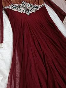 Party Wear Women Long Net Gown Dress