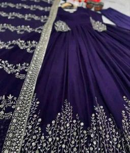 Elegant Embroidered Anarkali Suit