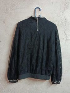 Trendy Lace Top Layered Paris Embellished