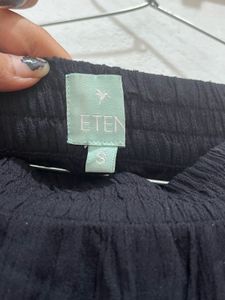 Eten Black Maxi Tiered Skirt