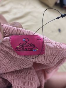 Pink Off-Shoulder Smocked Top