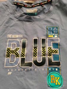 Graphic Print Blue T-Shirt