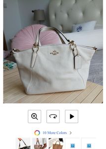 Coach Kelsey Cream Leather Crossbody Bag