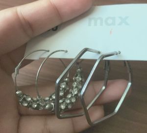 Max Silver Tone Hoop Earrings