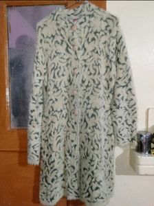Elegant Long Furry Winter Cardigan