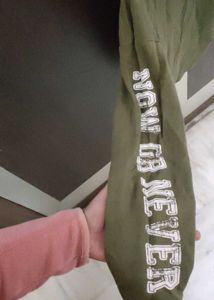 Olive Green Hooded Full Tshirt