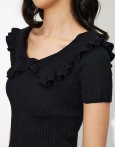 Ruffle Trim Top