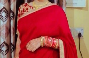 Splendid Dark Red Saree Pre Draped