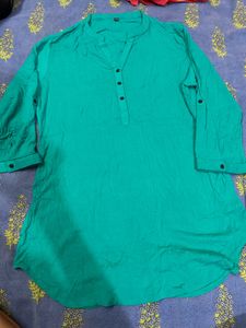 Green Casual Tunic Top