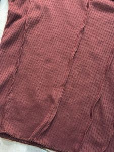 Burgundy Long Sleeve Top