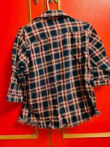 Navy Blue Shirt Checks