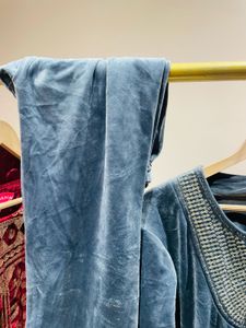 Elegant Velvet Kurta Set