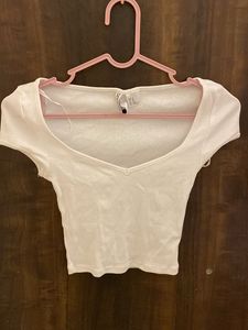 H&M sweetheart neckline crop top