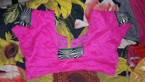 Pink Readymade Saree Blouse