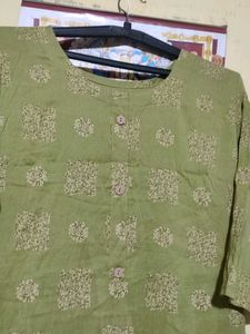 Olive Green Kurti Set