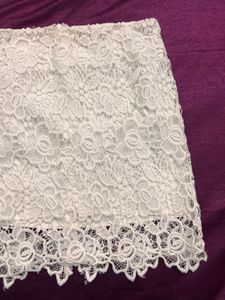 White Lace Mini Skirt