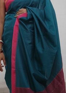 Elegant Teal &amp; Pink Saree